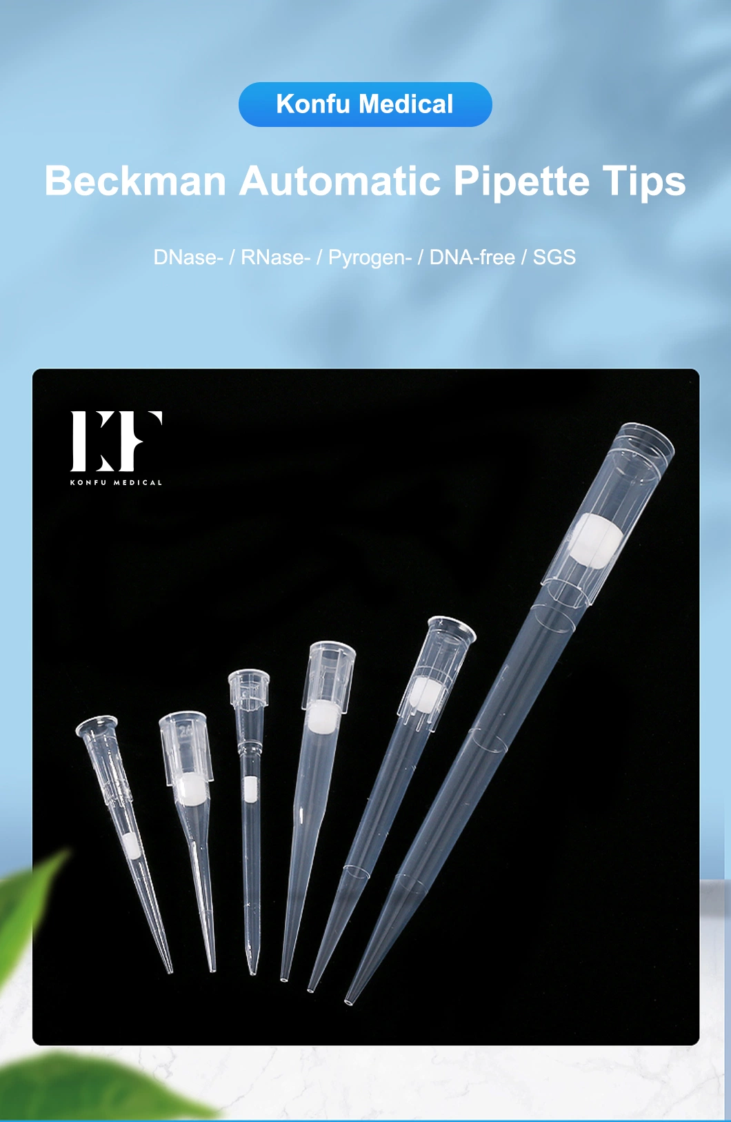 Medical Grade Polypropylene Material Beckman Automatic/Automation Pipette Tips for Biobanking